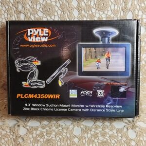 Pyle Wireless Backup Camera System PLCM4350WIR 4.3" Monitor Black Open Box